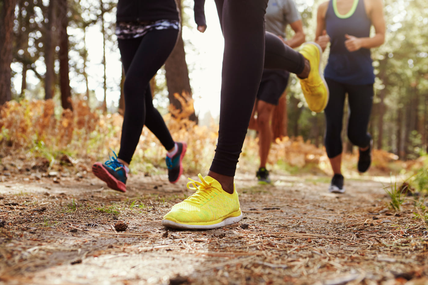 Runners on a trail representing the forward momentum of digital workplace transformation