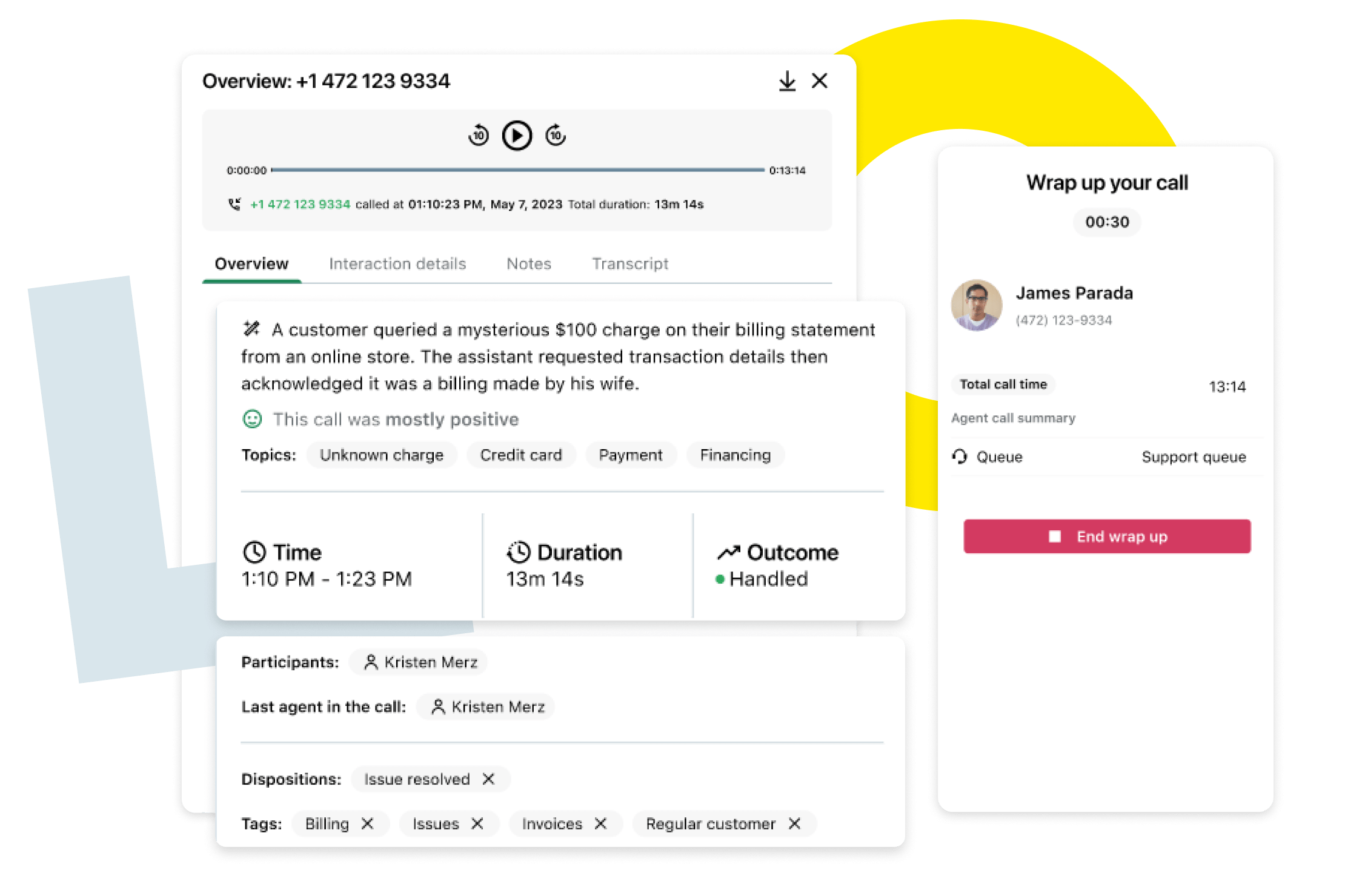 Collage van AI-gebaseerde beheerondersteuning van GoTo Connect, Vraag GoPilot.