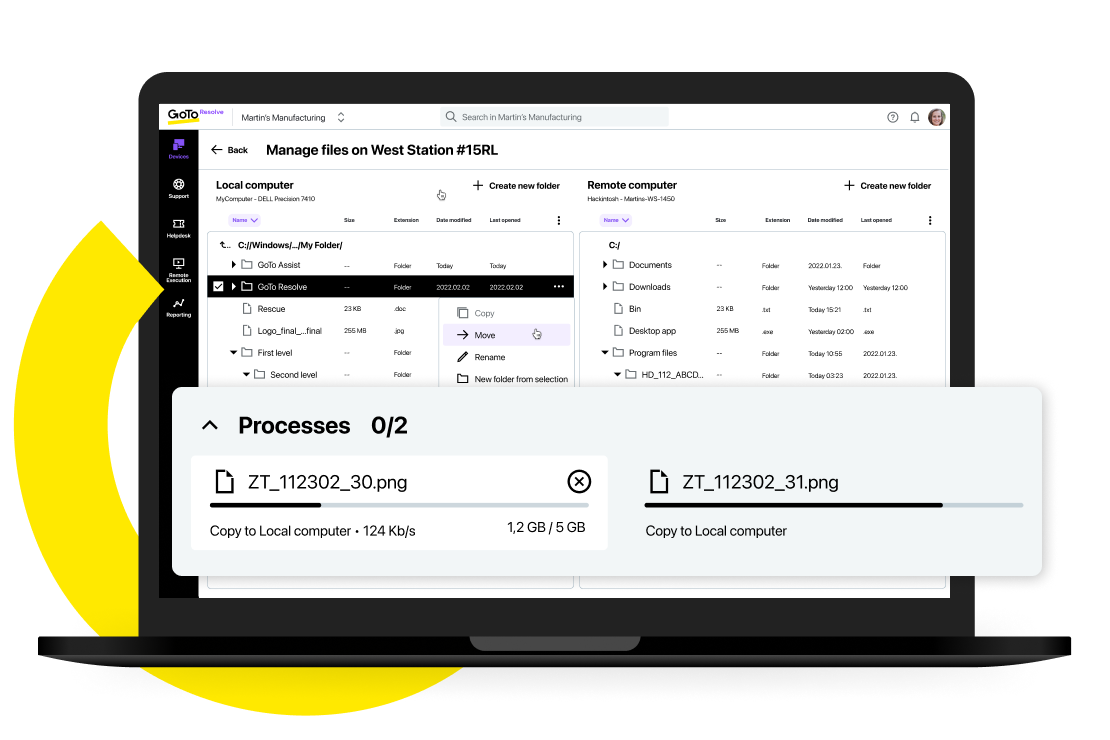 Diagnóstico del sistema en tiempo real para CPU y memoria en la pantalla de un portátil.