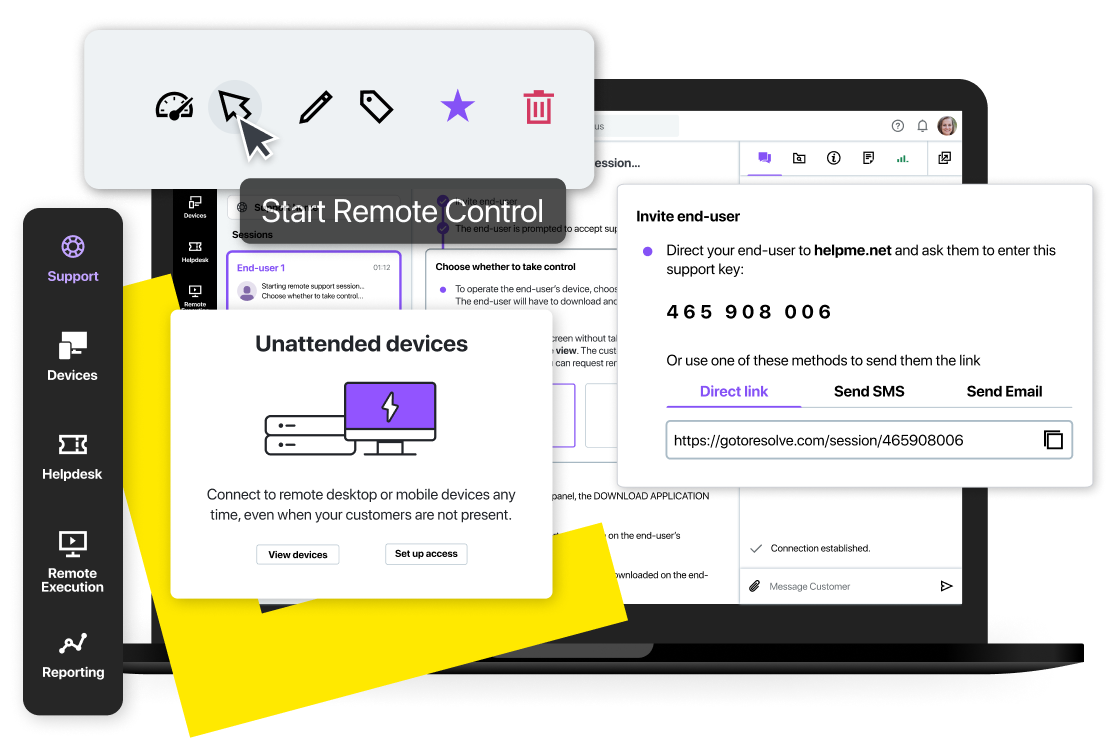 GoTo Resolve’s veilige manieren om verbindingen voor remote access te configureren.